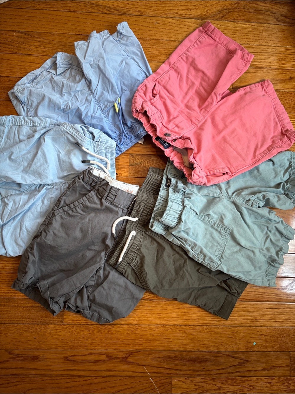 OshKosh B'gosh Kids Pull-On Shorts in Pink, Light Blue, Gray, Sage